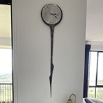 Forged steel and aluminium wall clock