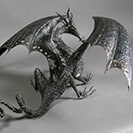 black metaldragon sculpture 