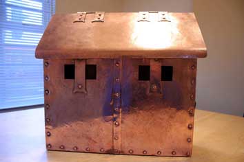 Voysey inspired copper letter box