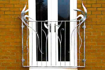 contemporary railings for french windows