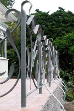 contemporary wrought iron railings (terrace balustrade)