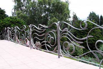contemporary wrought iron railings (terrace balustrade)