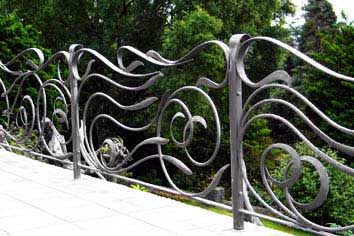 contemporary wrought iron railings (terrace balustrade)