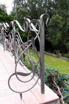 contemporary wrought iron railings (terrace balustrade)