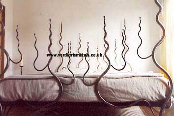 Contemporary forged steel Bed