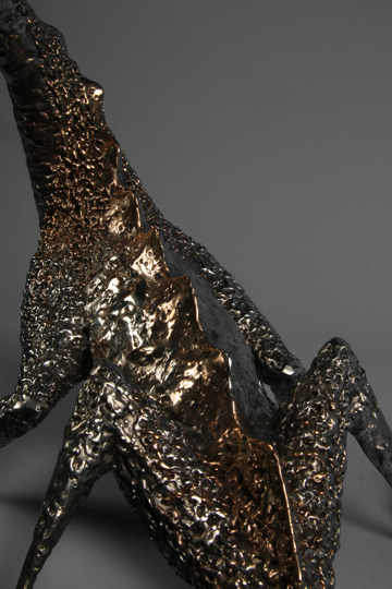 bronze and stainless steel dragon skin texture