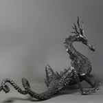 A welded steel dragon