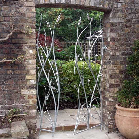 Designer metal garden gates