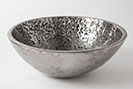Forged and polished stainless steel bowl 