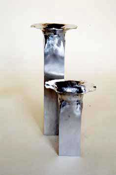 contemporary aluminium vase