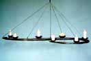 contemporary steel chandelier