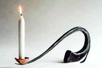 forged steel candlestick