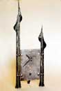 forged steel and wrought iron metal clocks
