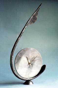 Forged Steel Clock with a Stainless Steel Face