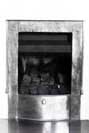 contemporary steel fire surround
