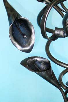 forged steel calla lilies