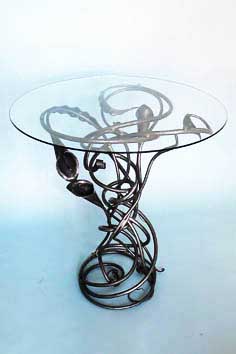 contemporary Organic Wrought Iron Table