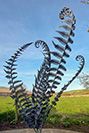 Galvanised steel fern sculpture
