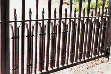 contemporary forged steel gates
