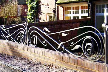 contemporary metal railings