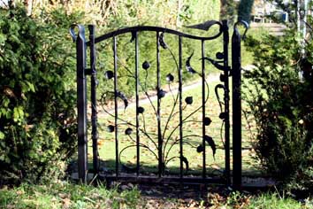 contemporary garden gate