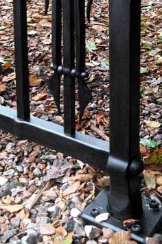 forged steel gates: hot punched holes