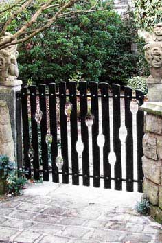 contemporary metal garden gate
