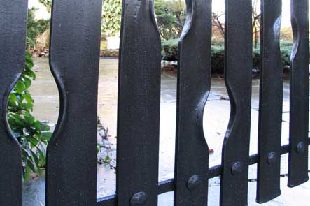 these "holes" are formed by moving the steel by hammering