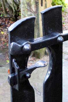 forged steel: hot punched holes