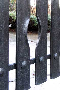 contemporary metal garden gate