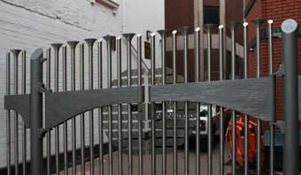 contemporary stainless steel gates