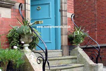 Art Nouveau Forged Steel Handrails