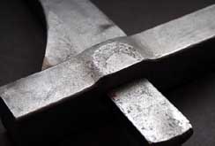 A forged steel mortise and tenon is a very expressive joint