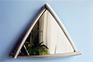 triangular stainless steel mirror 