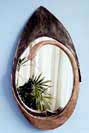 forged copper and steel mirror
