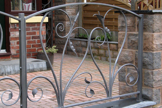 hand forged wrought iron garden railings