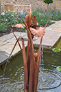 copper iris water feature