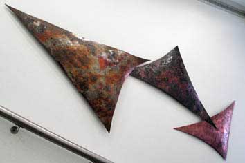 textured copper wall sculpture