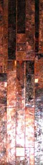 contemporary textured copper wall sculpture