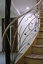 Stainless steel stair rails with fairy tale fantasy theme