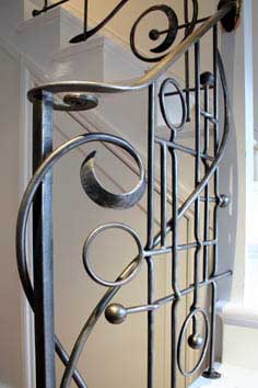 contemporary wrought iron detailing