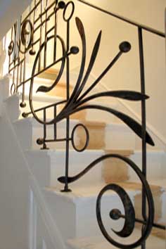 contemporary wrought iron balustrade