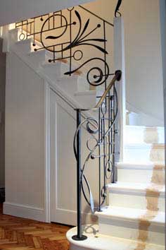 contemporary wrought iron balustrade