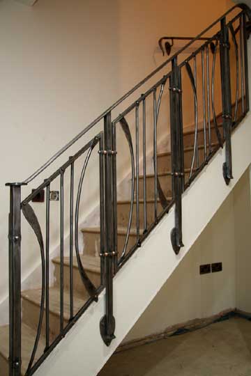 These copper and steel balustrades are very richly detailed