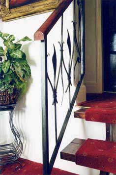 contemporary wrought iron stair balustrade