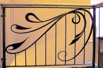 Contemporary Wrought Iron Stair Railings