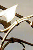 Collar joint on a galvanised weather vane