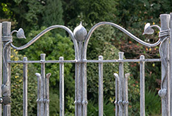 An Arts and Crafts gate with detailed joinery
