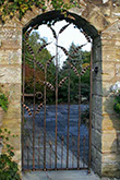 Contemporary wrought iron garden gate