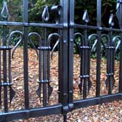hot punched hole forged steel gate